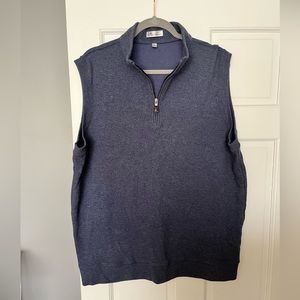 Peter Millar Tri-Blend 1/4 Zip Vest in Navy. Size XL.